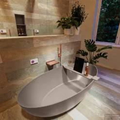 FLOAT Vrijstaand Bad 170x80cm Kleur Smoke / Smoke -Zalig Baden Verkoopwinkel float 4 00020