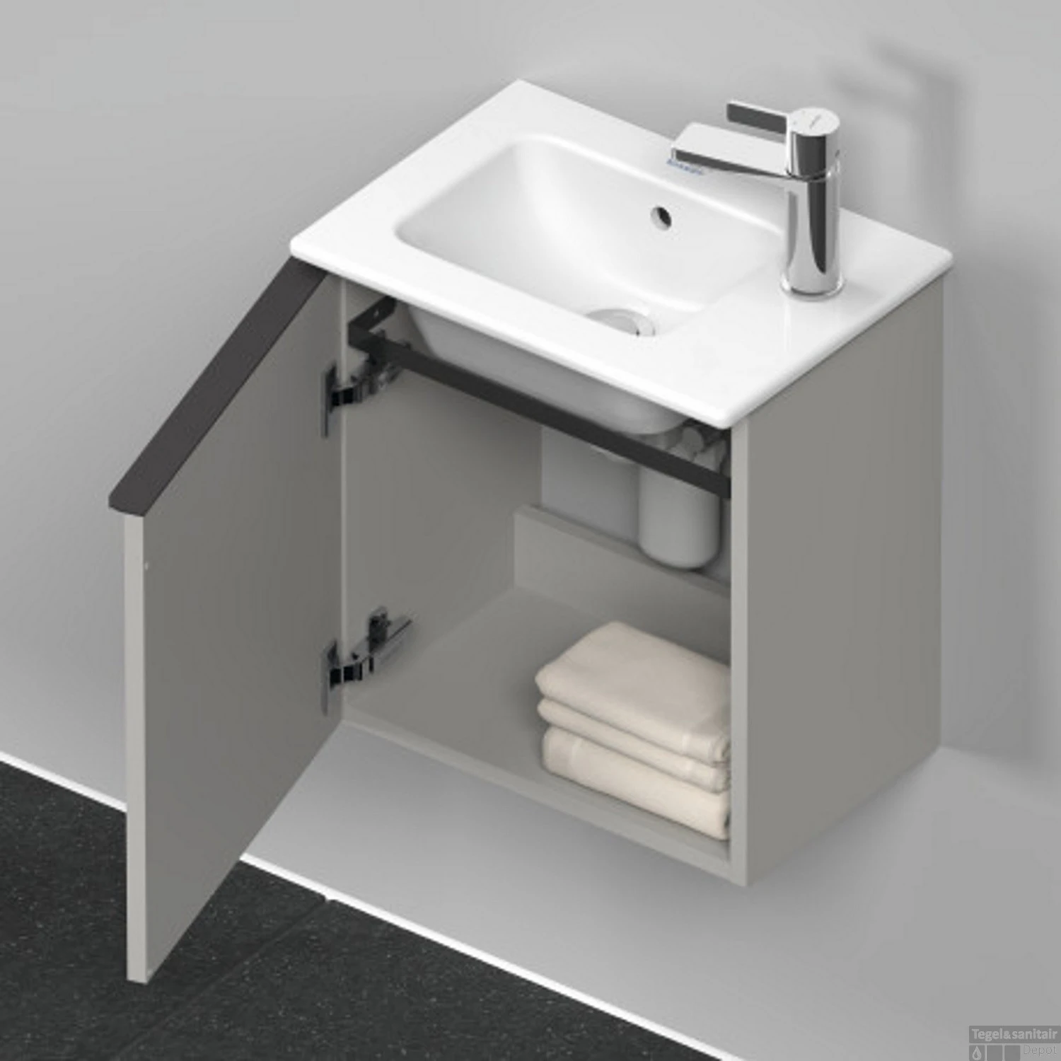 Fonteinkast Duravit D-Neo Wand 410x274x440 Mm Links Mat Betongrijs 3 Fonteinkast Duravit D-Neo Wand 410x274x440 Mm Links Mat Betongrijs - Afbeelding 3