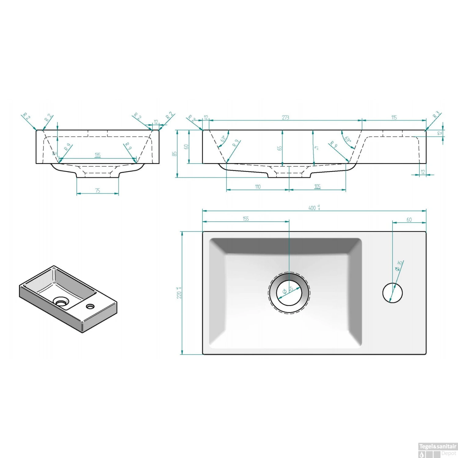 Fonteinkast Sanicare Q40 Hoogglans Wit (spiegel Optioneel) 4 Fonteinkast Sanicare Q40 Hoogglans Wit (spiegel Optioneel) - Afbeelding 4