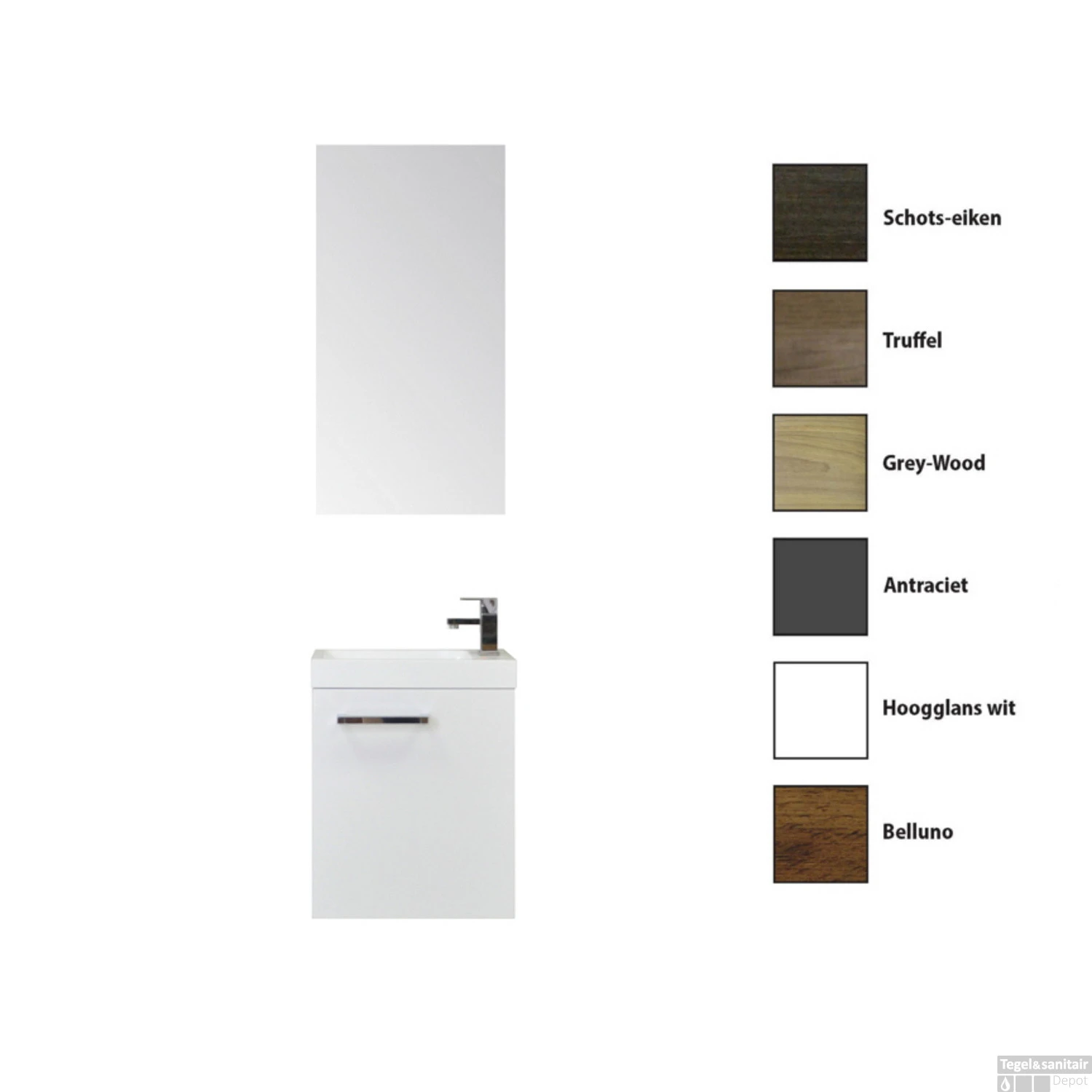 Fonteinkast Sanicare Q40 Hoogglans Wit (spiegel Optioneel) 1 Fonteinkast Sanicare Q40 Hoogglans Wit (spiegel Optioneel)