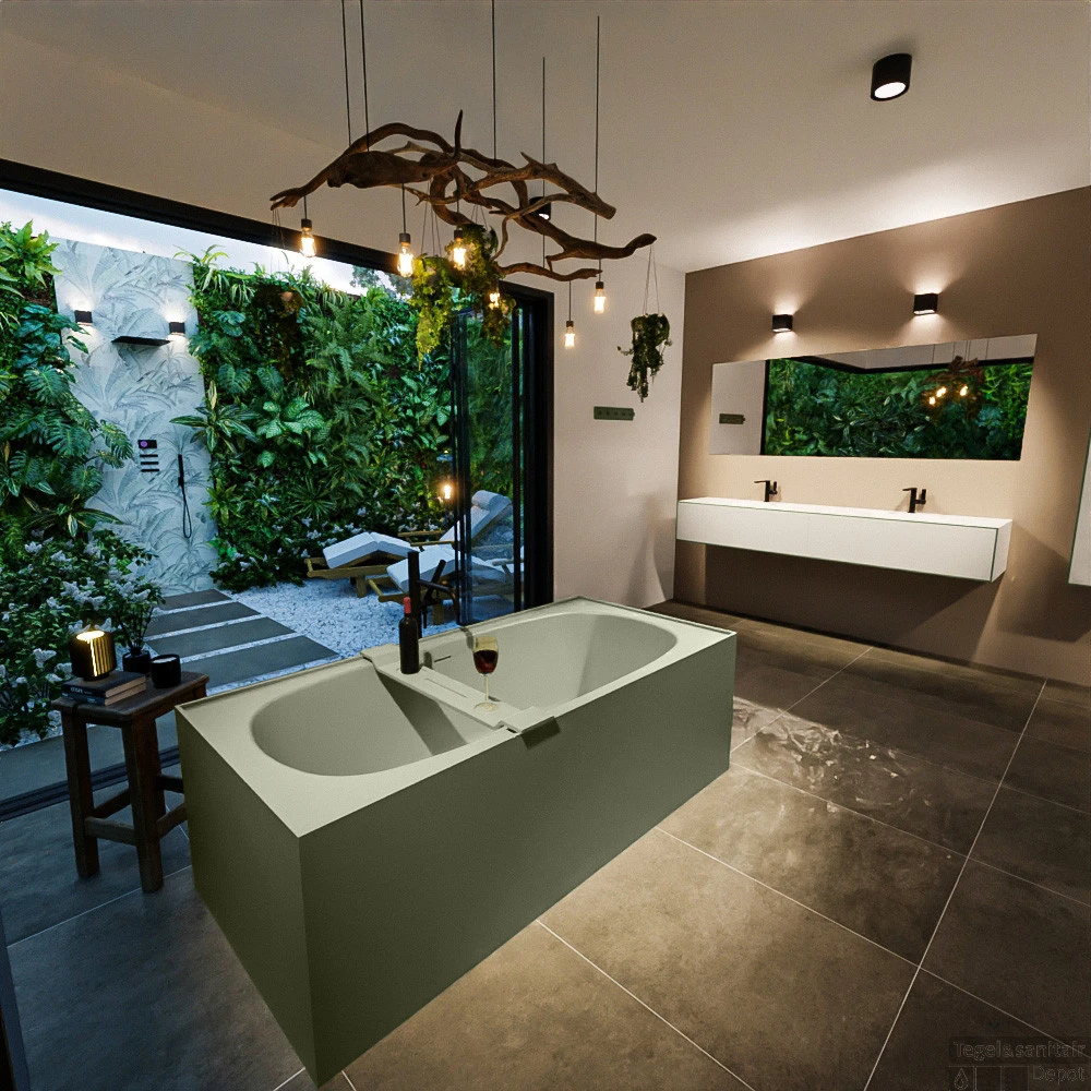 FREEZE Vrijstaand Bad 180x85cm Kleur Army / Army 2 FREEZE Vrijstaand Bad 180x85cm Kleur Army / Army - Afbeelding 2