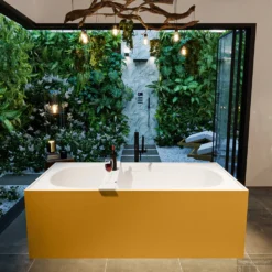 FREEZE Vrijstaand Bad 180x85cm Kleur Ocher / Talc -Zalig Baden Verkoopwinkel freeze 2 00014
