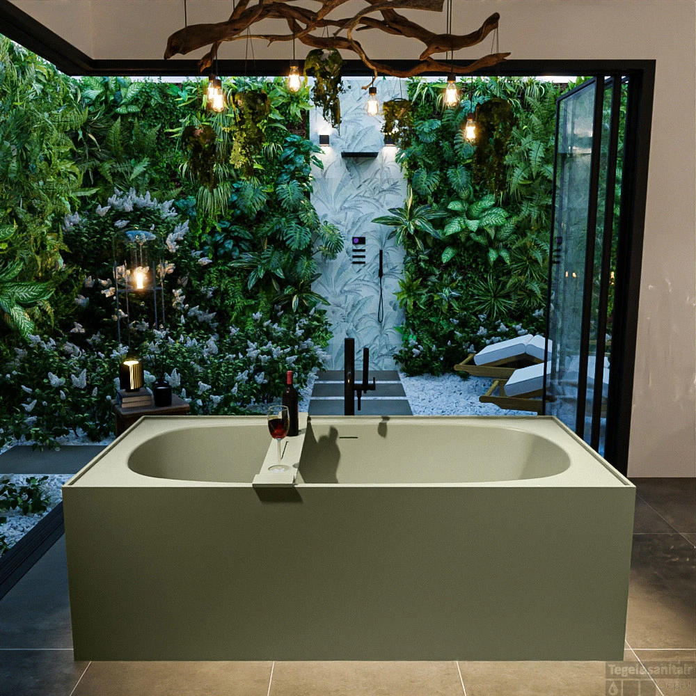 FREEZE Vrijstaand Bad 180x85cm Kleur Army / Army 3 FREEZE Vrijstaand Bad 180x85cm Kleur Army / Army - Afbeelding 3