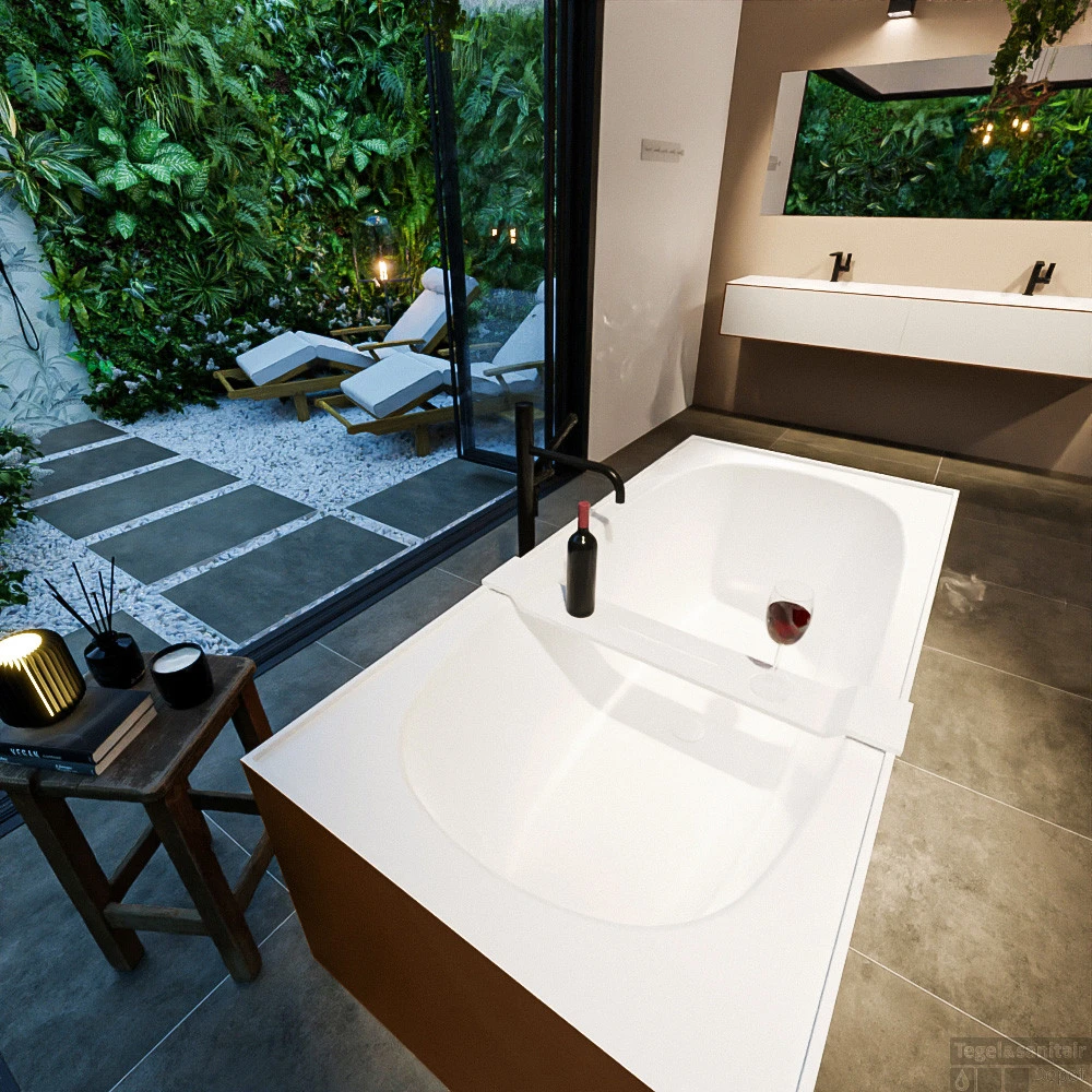 FREEZE Vrijstaand Bad 180x85cm Kleur Rust / Talc 5 FREEZE Vrijstaand Bad 180x85cm Kleur Rust / Talc - Afbeelding 5