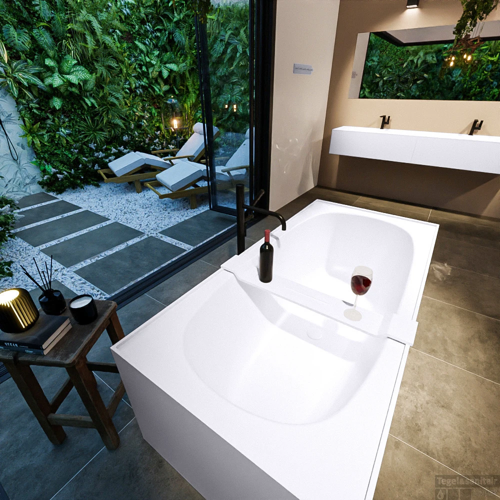 FREEZE Vrijstaand Bad 180x85cm Kleur Cale / Cale 5 FREEZE Vrijstaand Bad 180x85cm Kleur Cale / Cale - Afbeelding 5