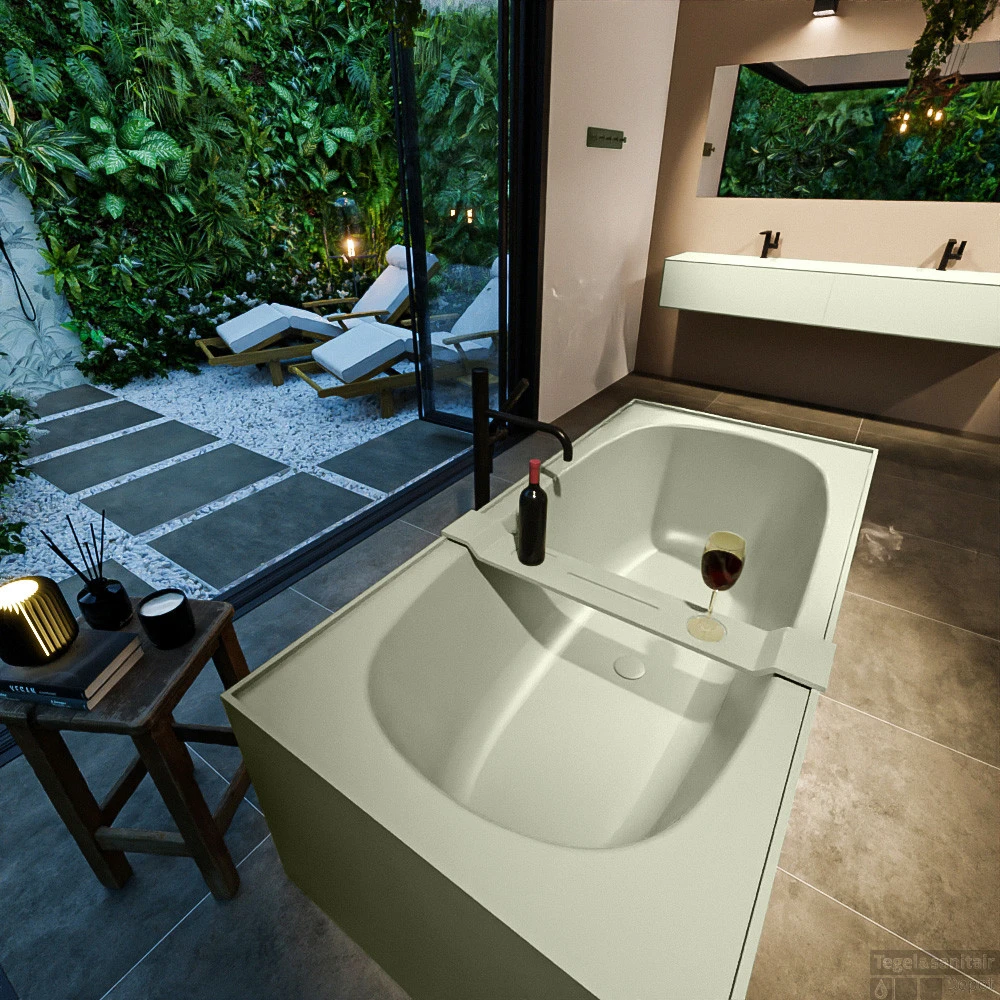 FREEZE Vrijstaand Bad 180x85cm Kleur Army / Army 5 FREEZE Vrijstaand Bad 180x85cm Kleur Army / Army - Afbeelding 5