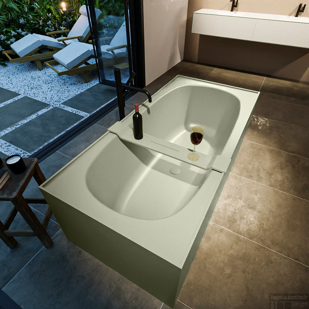 FREEZE Vrijstaand Bad 180x85cm Kleur Army / Army 6 FREEZE Vrijstaand Bad 180x85cm Kleur Army / Army - Afbeelding 6