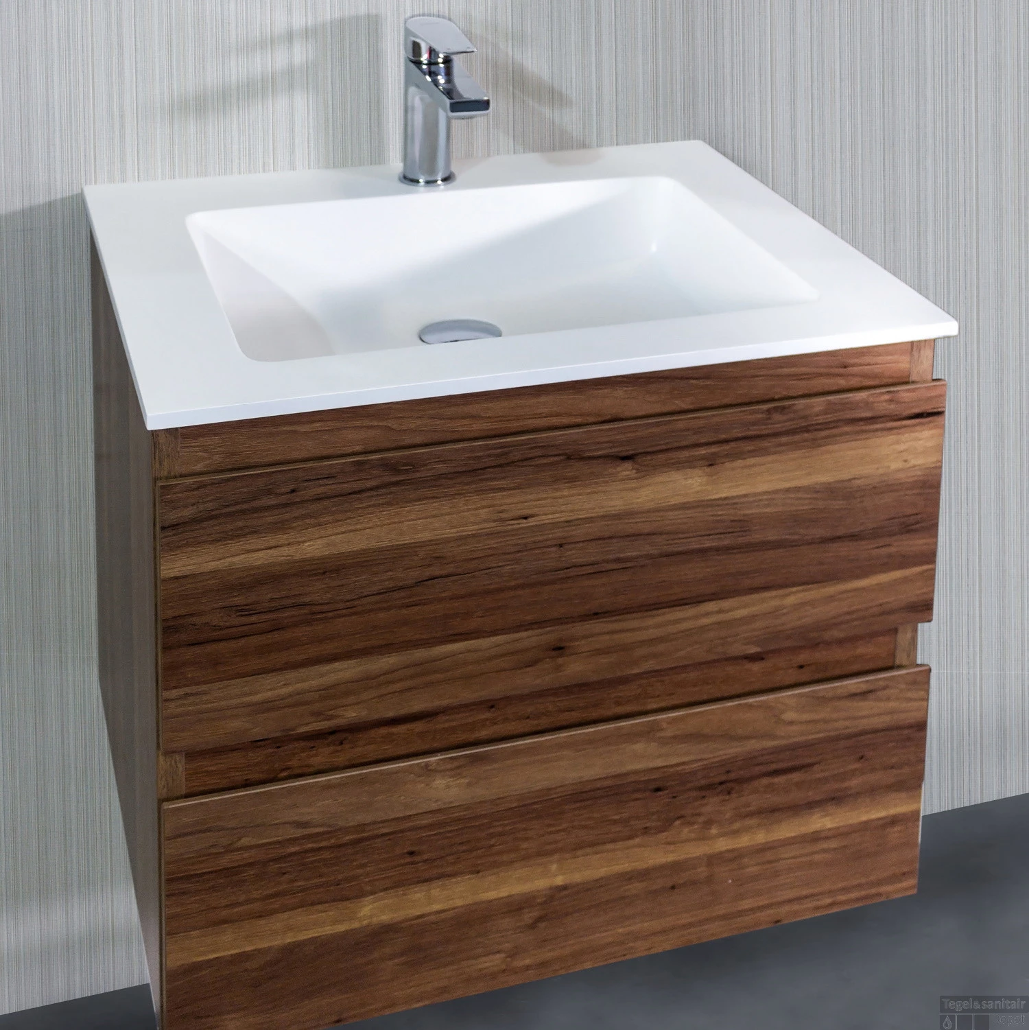 Badkamermeubelset Boss & Wessing Sally 80 Cm Twee Soft-Close Lades Eiken 2 Badkamermeubelset Boss & Wessing Sally 80 Cm Twee Soft-Close Lades Eiken - Afbeelding 2