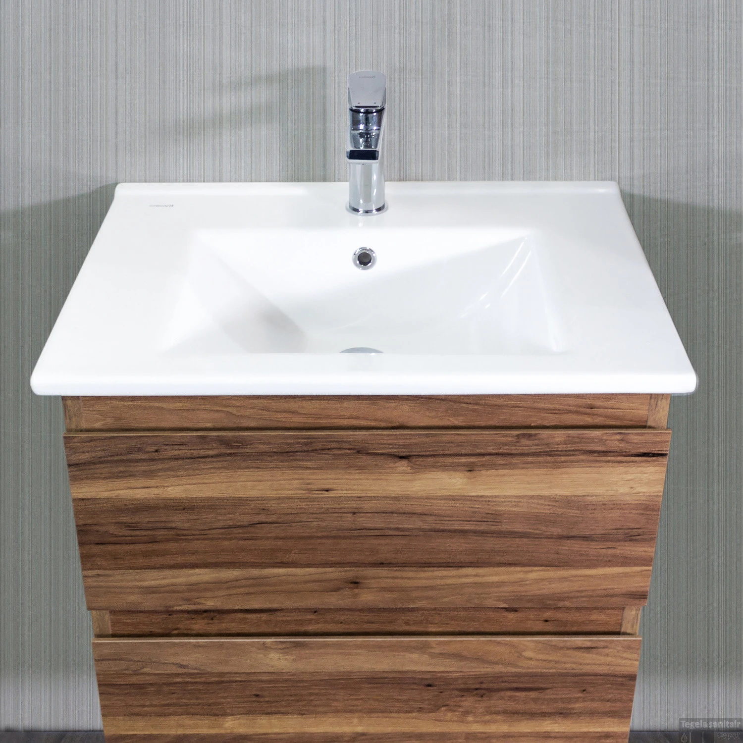 Badkamermeubelset Boss & Wessing Sally 60 Cm Twee Soft-Close Lades Eiken 3 Badkamermeubelset Boss & Wessing Sally 60 Cm Twee Soft-Close Lades Eiken - Afbeelding 3