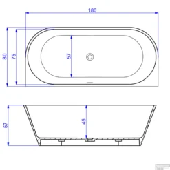 Half Vrijstaand Bad Arcqua Pinto Back To Wall 180x80x57 Cm Mat Zwart -Zalig Baden Verkoopwinkel half vrijstaand bad bws pinto back to wall 180x80x57 cm mat zwart tec