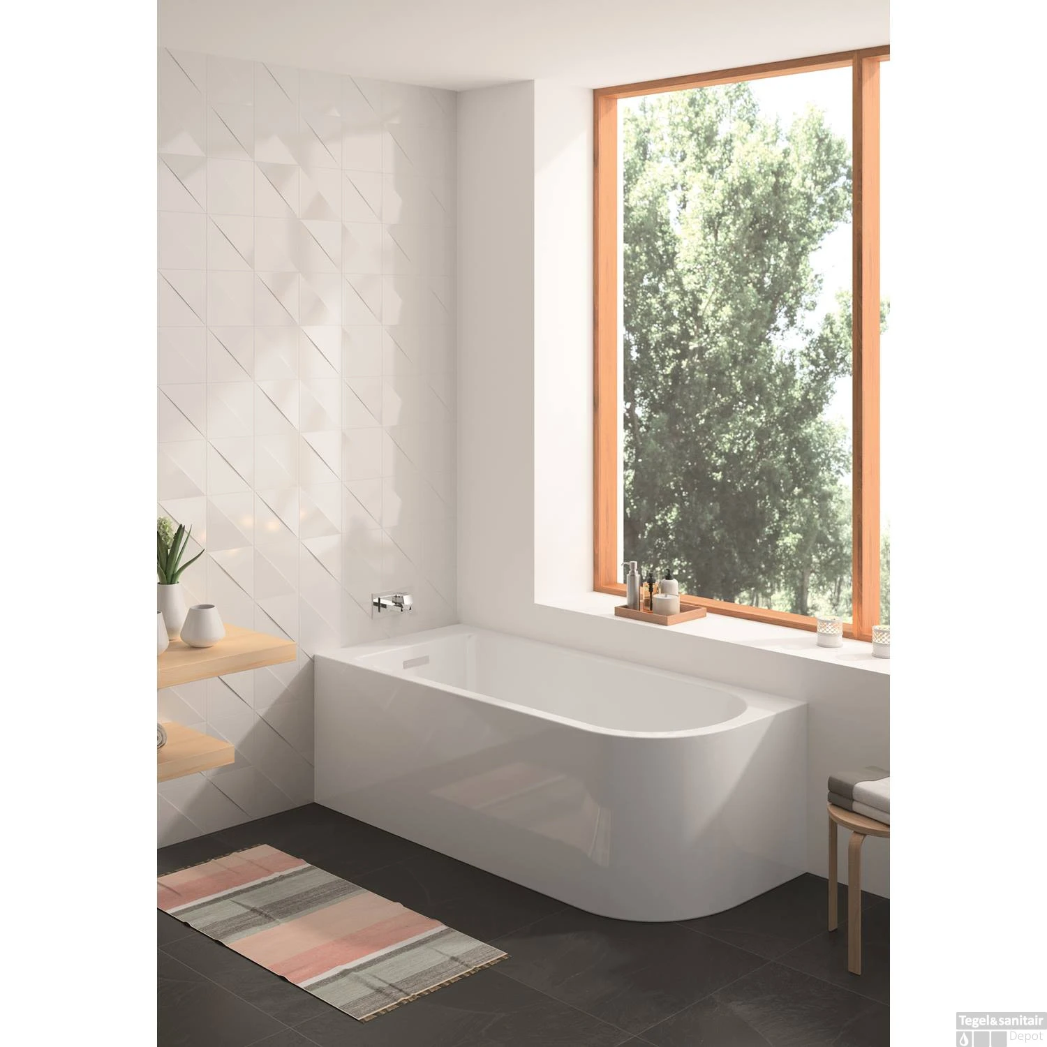 Hoekbad Allibert Serena 170x75x56 Cm Wit Links 4 Hoekbad Allibert Serena 170x75x56 Cm Wit Links - Afbeelding 4