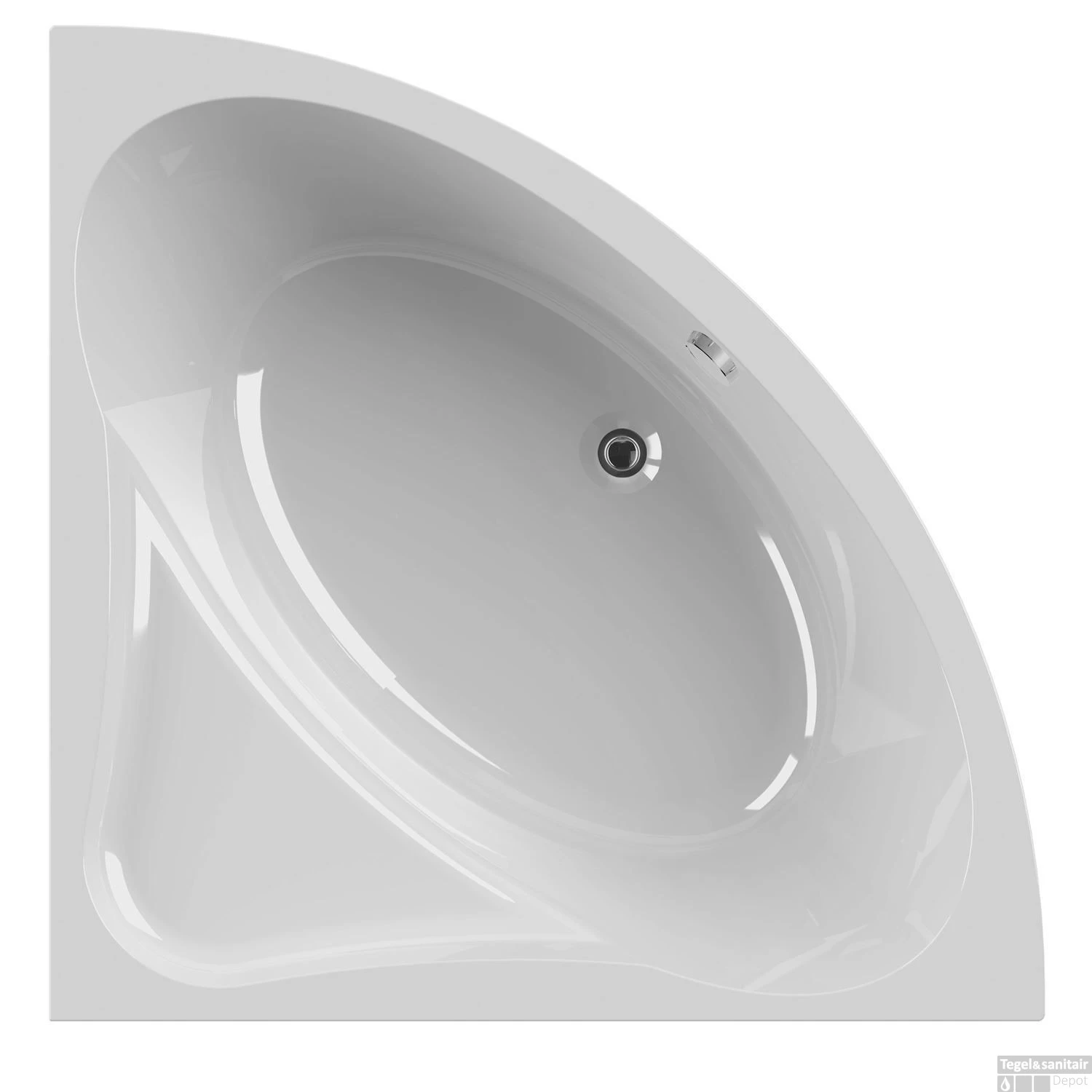 Hoekbad Allibert Diva Kwartrond 135x135 Cm 1 Hoekbad Allibert Diva Kwartrond 135x135 Cm