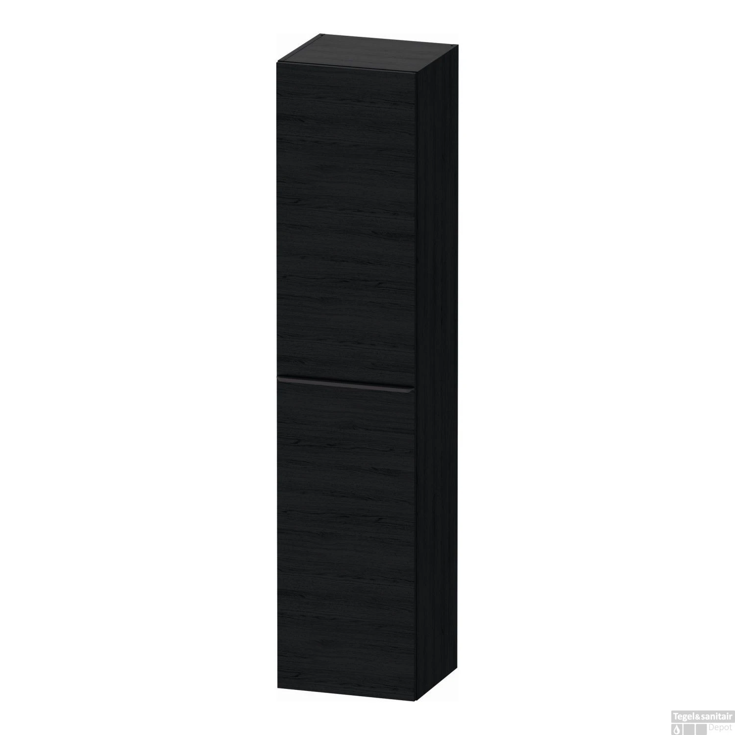 Hoge Kast Duravit D-Neo Kolomkast Wand 176 Cm Rechtsdraaiend Mat Eiken Zwart