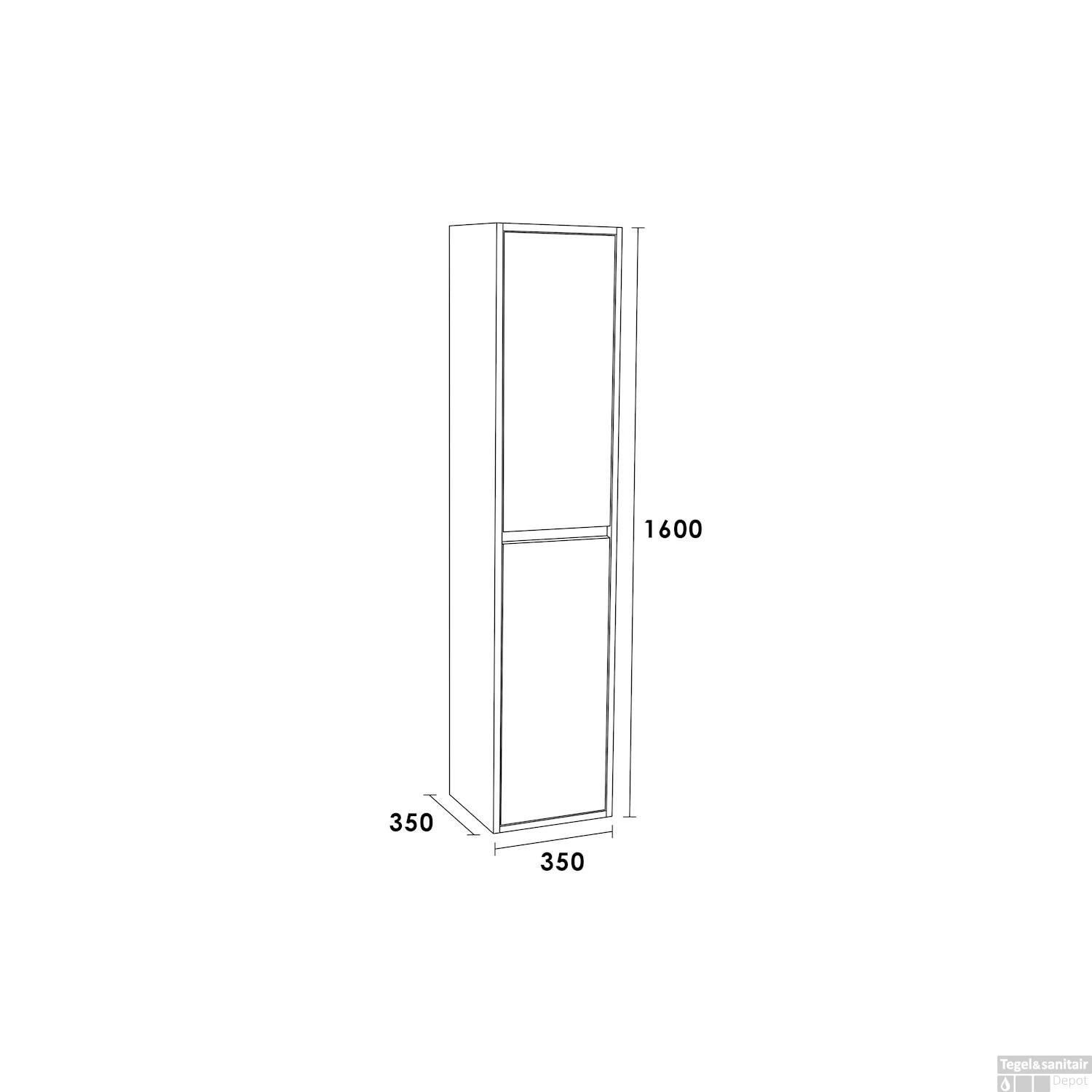 Hoge Kast NEXXT 160 Exclusive Line 160x35x35 Legno Calore 2 Hoge Kast NEXXT 160 Exclusive Line 160x35x35 Legno Calore - Afbeelding 2
