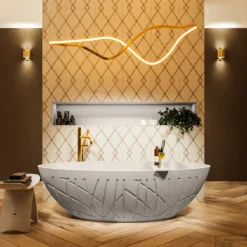 HOLM Vrijstaand Bad 180x85cm Kleur Linen / Linen -Zalig Baden Verkoopwinkel holm 2 00017