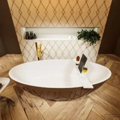 HOLM Vrijstaand Bad 180x85cm Kleur Rust / Talc -Zalig Baden Verkoopwinkel holm 3 00011