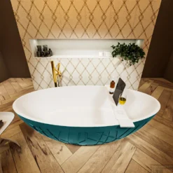 HOLM Vrijstaand Bad 180x85cm Kleur Smag / Talc -Zalig Baden Verkoopwinkel holm 3 00015