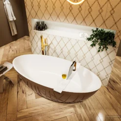 HOLM Vrijstaand Bad 180x85cm Kleur Rust / Talc -Zalig Baden Verkoopwinkel holm 4 00011