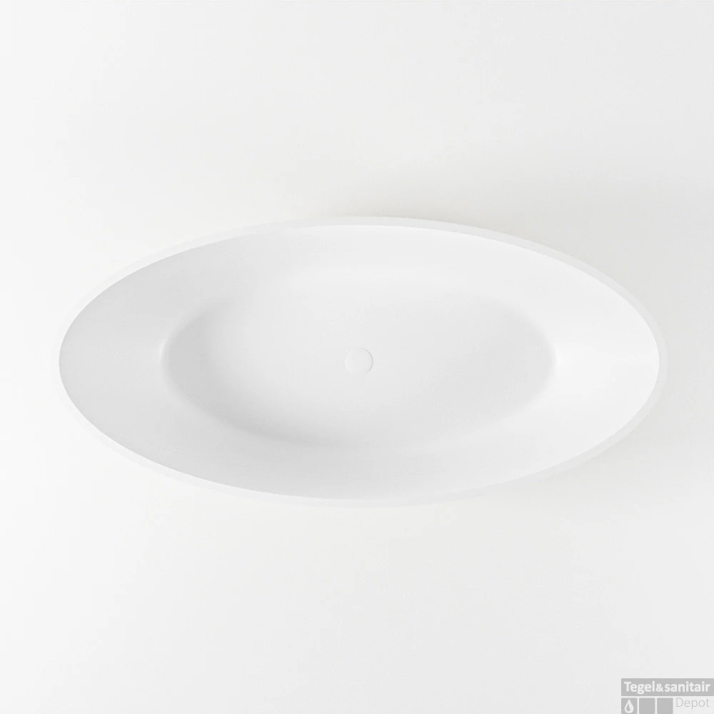 HOLM Vrijstaand Bad 180x85cm Kleur Linen / Talc 8 HOLM Vrijstaand Bad 180x85cm Kleur Linen / Talc - Afbeelding 8