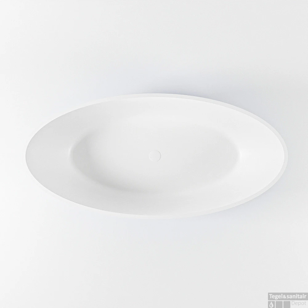 HOLM Vrijstaand Bad 180x85cm Kleur Jeans / Talc 8 HOLM Vrijstaand Bad 180x85cm Kleur Jeans / Talc - Afbeelding 8