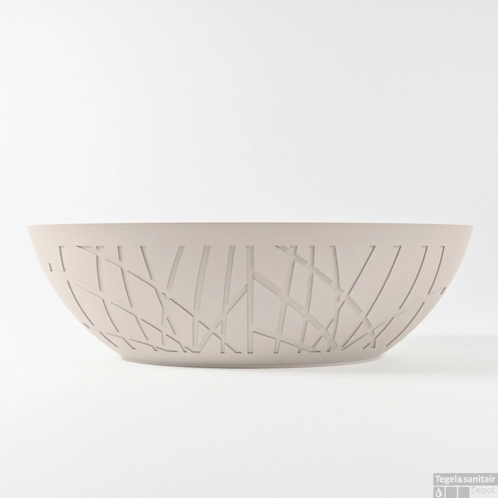 HOLM Vrijstaand Bad 180x85cm Kleur Linen / Talc 9 HOLM Vrijstaand Bad 180x85cm Kleur Linen / Talc - Afbeelding 9