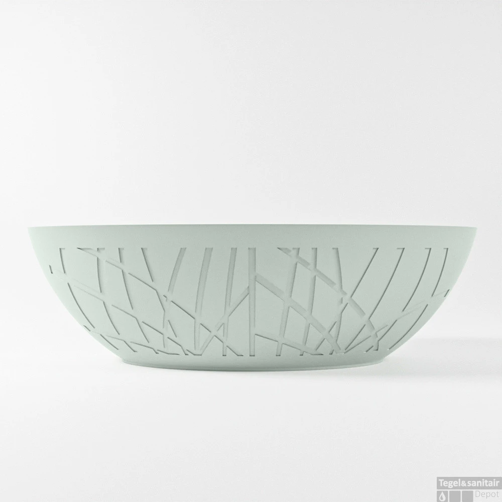 HOLM Vrijstaand Bad 180x85cm Kleur Greey / Talc 9 HOLM Vrijstaand Bad 180x85cm Kleur Greey / Talc - Afbeelding 9