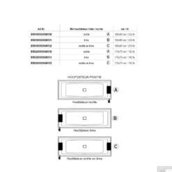 Ligbad Riho Still Square Met LED En Hoofdsteun 180x80 Cm Acryl Wit (Links En Rechts) -Zalig Baden Verkoopwinkel hoofdsteun tech 1 1