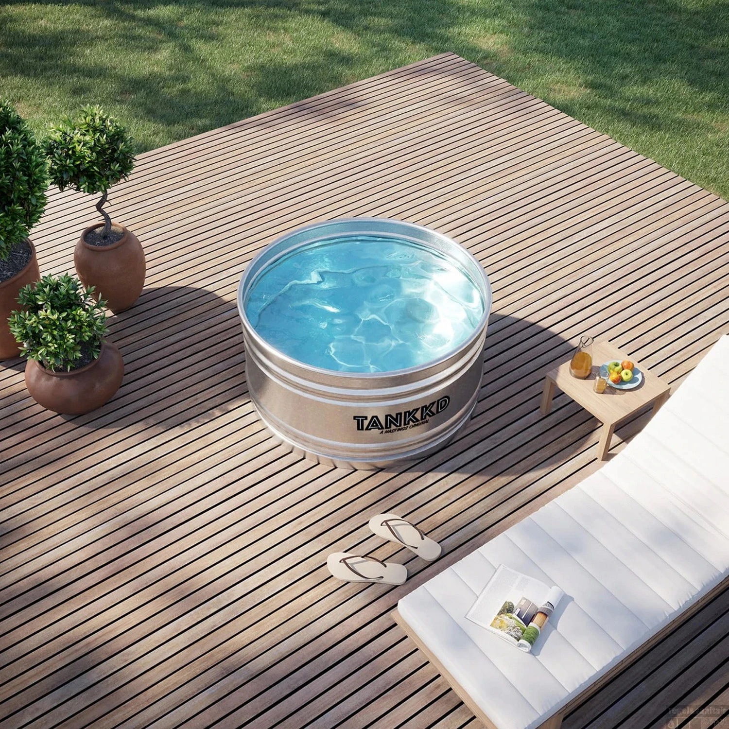 Tankkd IJsbad | Black Label Round | 122cm | Aluminium 2 Tankkd IJsbad | Black Label Round | 122cm | Aluminium - Afbeelding 2