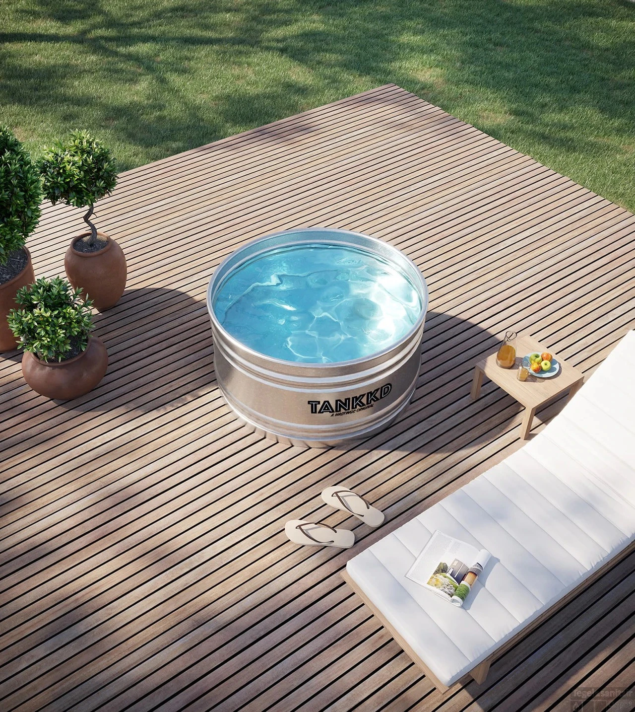 Tankkd IJsbad | Black Label Round | 91cm | Aluminium 2 Tankkd IJsbad | Black Label Round | 91cm | Aluminium - Afbeelding 2