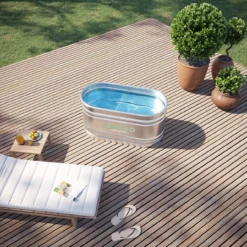 Tankkd IJsbad | Green Label Oval | 122x61x61cm | Aluminium -Zalig Baden Verkoopwinkel ijsbad tankkd green label oval 122x61x61 cm aluminium sfeer4