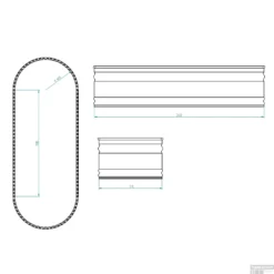 Tankkd IJsbad | Green Label Oval | 244x61x91cm | Aluminium -Zalig Baden Verkoopwinkel ijsbad tankkd green label oval 244x61x91 cm aluminium tech