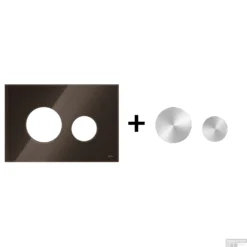 Drukplaat Front En Toetsen TECE Loop Voor WC-Bediening Glas Koffiebruin -Zalig Baden Verkoopwinkel koffiebruin geborsteldrvs