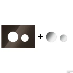 Drukplaat Front En Toetsen TECE Loop Voor WC-Bediening Glas Koffiebruin -Zalig Baden Verkoopwinkel koffiebruin glanzendchroom