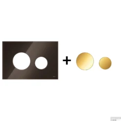 Drukplaat Front En Toetsen TECE Loop Voor WC-Bediening Glas Koffiebruin -Zalig Baden Verkoopwinkel koffiebruin goud