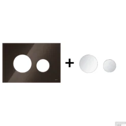 Drukplaat Front En Toetsen TECE Loop Voor WC-Bediening Glas Koffiebruin -Zalig Baden Verkoopwinkel koffiebruin matchroom