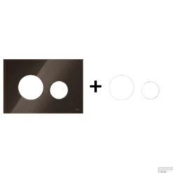 Drukplaat Front En Toetsen TECE Loop Voor WC-Bediening Glas Koffiebruin -Zalig Baden Verkoopwinkel koffiebruin matwit