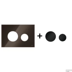 Drukplaat Front En Toetsen TECE Loop Voor WC-Bediening Glas Koffiebruin -Zalig Baden Verkoopwinkel koffiebruin matzwart