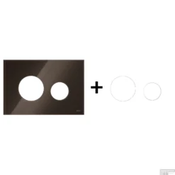 Drukplaat Front En Toetsen TECE Loop Voor WC-Bediening Glas Koffiebruin -Zalig Baden Verkoopwinkel koffiebruin wit