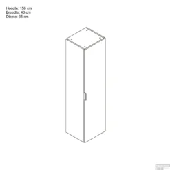 Kolomkast Allibert Euro Pack 40x156x35 Cm Wit (Flat Pack) -Zalig Baden Verkoopwinkel kolomkast allibert euro pack 40x156x35 cm wit flat pack tec