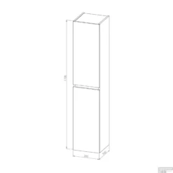 Kolomkast Arcqua Luna Badmeubel 170 Cm Greeploos MDF Canyon Oak -Zalig Baden Verkoopwinkel kolomkast arcqua luna badmeubel 170 cm greeploos mdf canyon oak tech