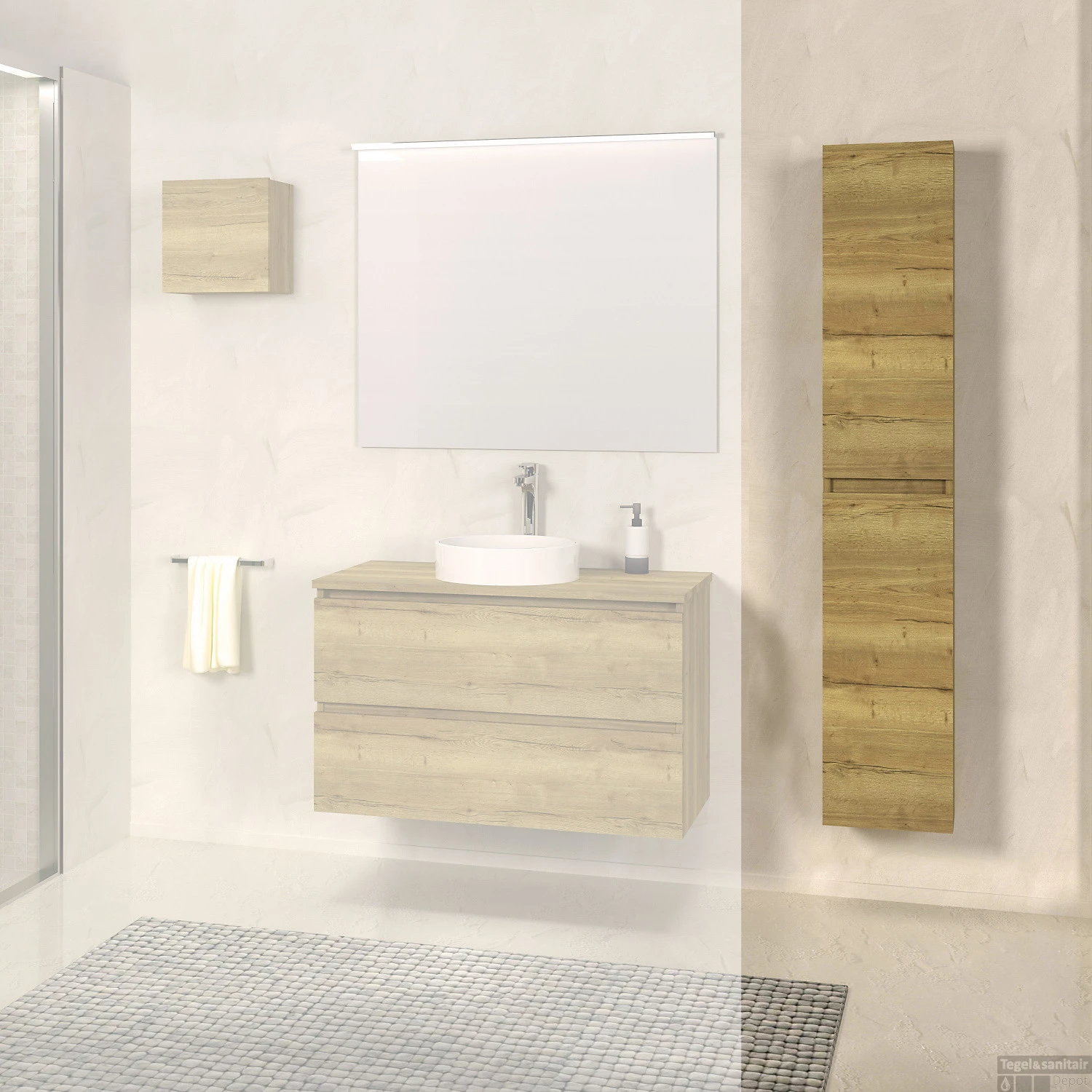 Kolomkast Boss & Wessing Badmeubel 160x40x35 Cm Nato 1 Kolomkast Boss & Wessing Badmeubel 160x40x35 Cm Nato