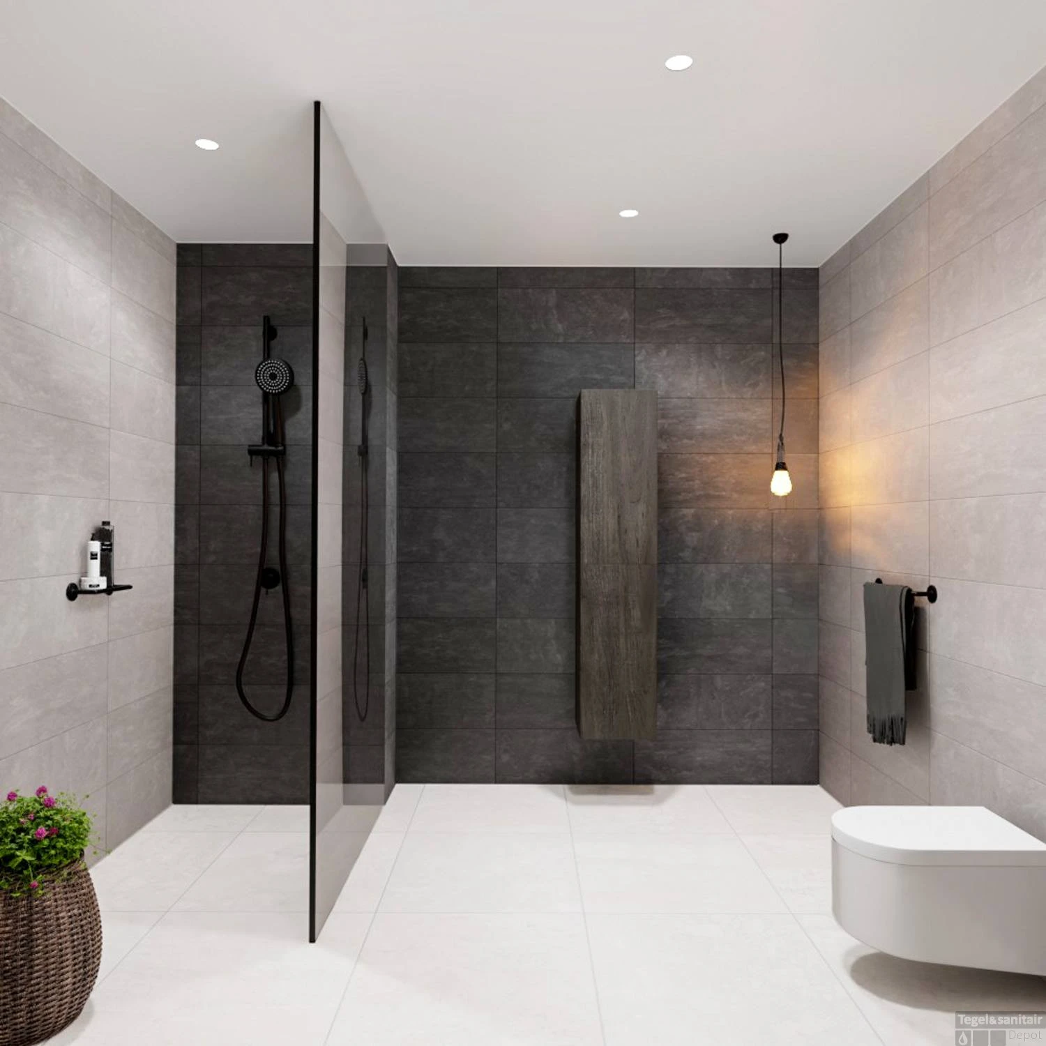 Kolomkast BWS Warschau 160x35x35cm MDF Omkeerbaar Wood Dark Brown - Afbeelding 4