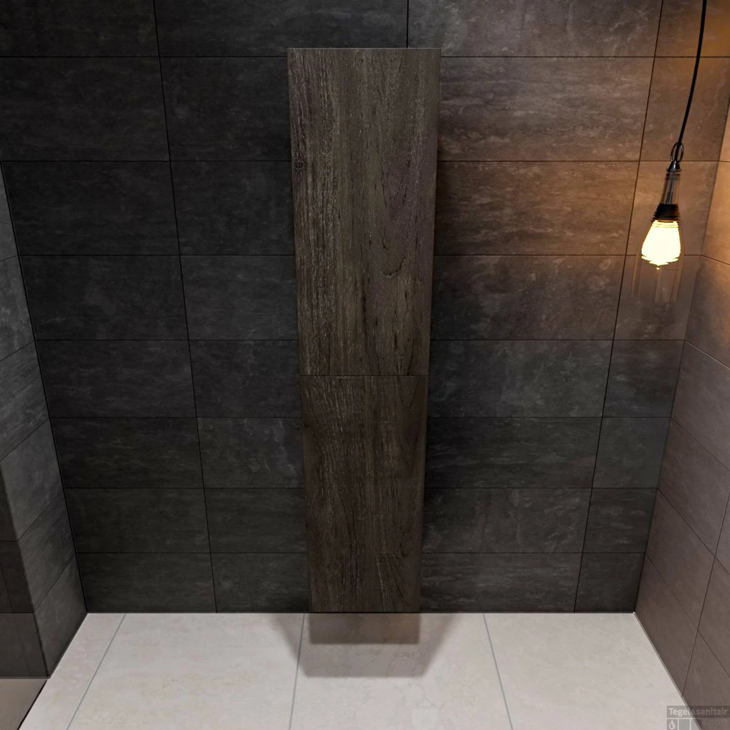 Kolomkast BWS Warschau 160x35x35cm MDF Omkeerbaar Wood Dark Brown - Afbeelding 3