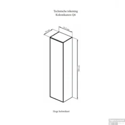 Kolomkast Sanicare Q6/Q14/Q16 1 Soft-Closing Deur 160x33,5x32 Cm Hoogglans Wit -Zalig Baden Verkoopwinkel kolomkast sanicare 1 soft closing deur chromen greep 160x33 5x32 cm hoogglans wit tech