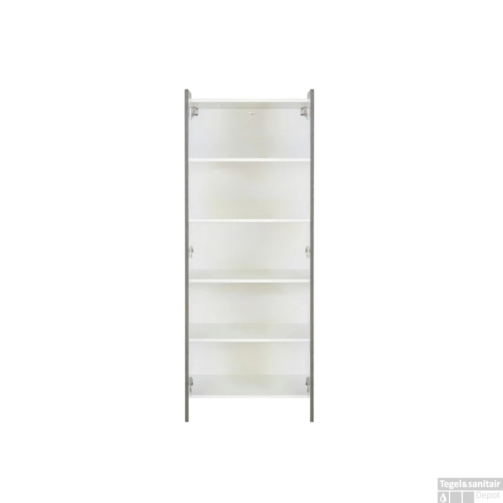 Kolomkast Sanicare Q1/Q12/Q17 2-Deurs Soft-Closing Chromen Greep 160x67x32 Cm Belluno - Afbeelding 2