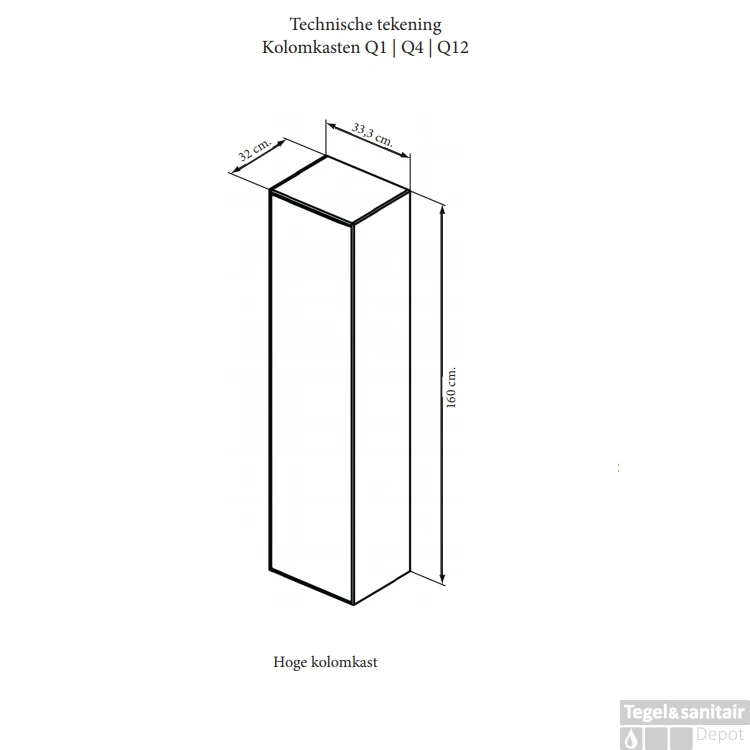 Kolomkast Sanicare Q1/Q12/Q17 Soft-Close Deur 160x33,5x32 Cm Schots-Eiken 3 Kolomkast Sanicare Q1/Q12/Q17 Soft-Close Deur 160x33,5x32 Cm Schots-Eiken - Afbeelding 3
