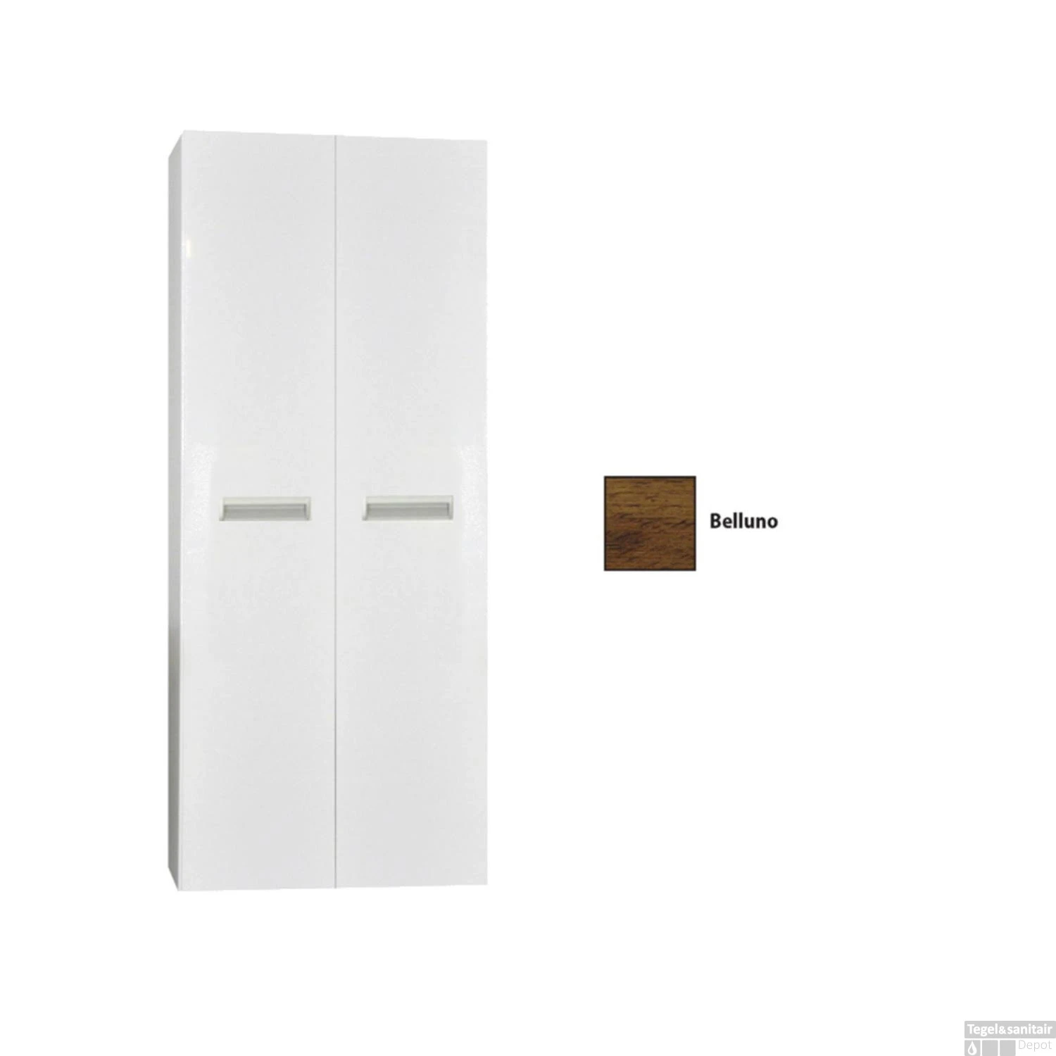 Kolomkast Sanicare Q2/Q3/Q8 2-Deurs Soft-Closing 160x67x32 Cm Belluno