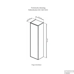 Kolomkast Sanicare Q2/Q3/Q8 Soft-Close Deur 160x33,5x32 Cm Schots-Eiken -Zalig Baden Verkoopwinkel kolomkast sanicare q2q3q8 soft close deur inliggende alu greep 160x33 5x32 cm schots eiken tech
