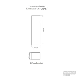Kolomkast Sanicare Q2/Q3/Q8 Soft-Close Deur 90x33,5x32 Cm Grey-Wood -Zalig Baden Verkoopwinkel kolomkast sanicare q2q3q8 soft close deur inliggende alu greep 90x33 5x32 tech 3