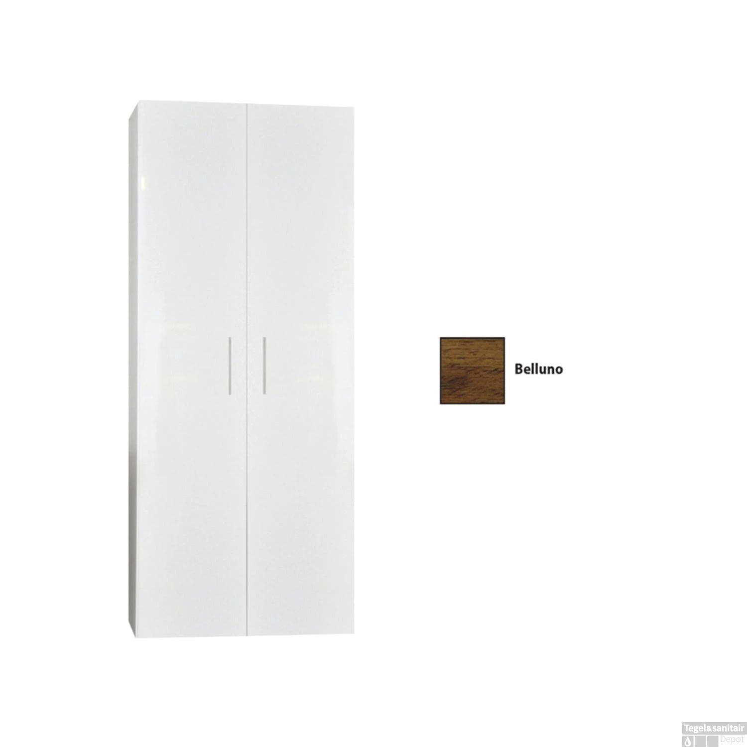 Kolomkast Sanicare Q4/Q15 2-Deurs Soft-Closing 160x67x32 Cm Belluno